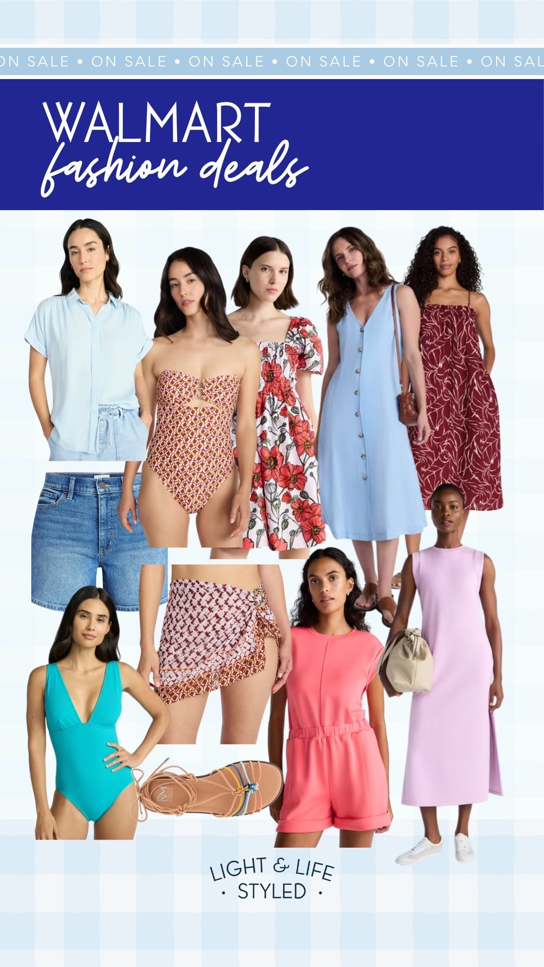 I’ve been so impressed with the spring and summer options at Walmart. Their items are always such great prices and so fashionable and don’t now their deals right now are making me want to place another haul. These prices are even better than usual and these pieces are great for vacation, a day at the beach, a lunch date and so much more. 
Puff sleeve abstract floral dress, designer inspired print dress, mom approved denim shorts, matching one piece bathing suit and wrap coverup, scuba knit dress

#LTKOver40 #LTKSeasonal #LTKSaleAlert