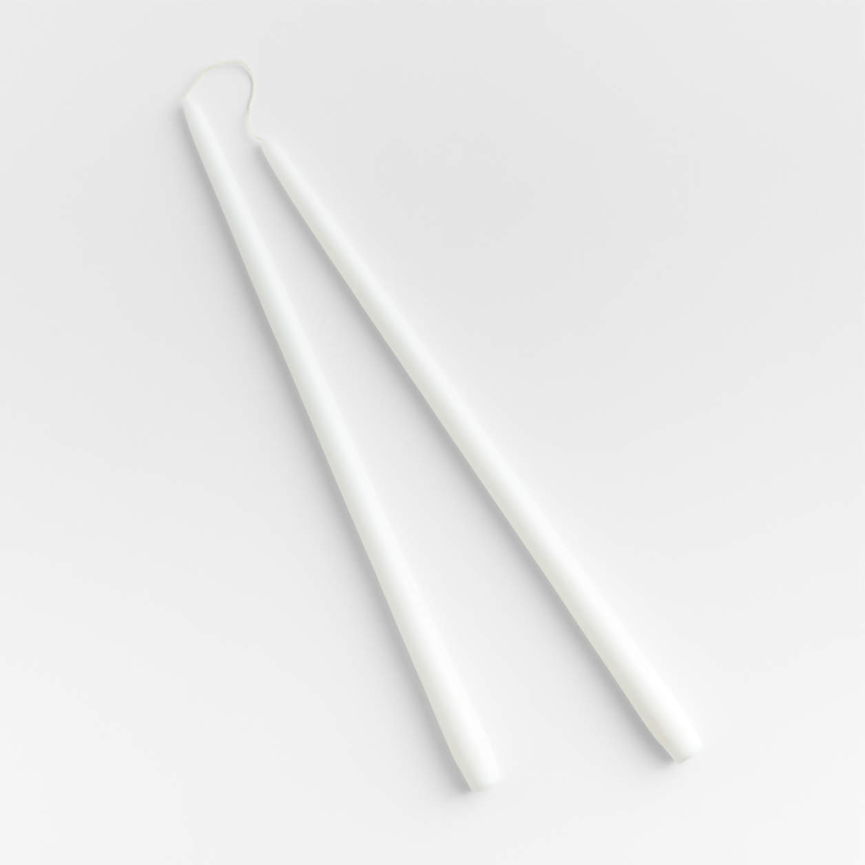White 18" Dipped Taper Candles, Set of 2 + Reviews | Crate & Barrel | Crate & Barrel
