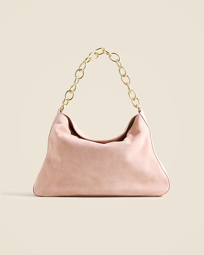 Berkeley chainlink shoulder bag in suede | J. Crew US