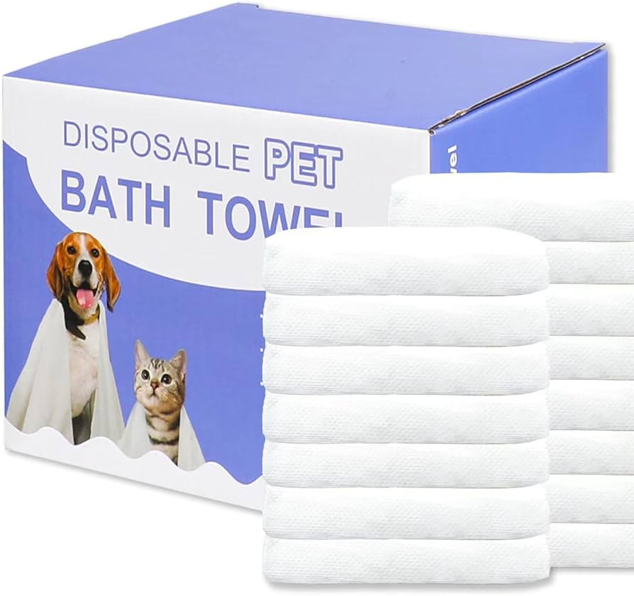 Disposable Pet Bath Towel,15 PCS Portable Pet Grooming Towels,11.8 x 21.6 inch Convenient Pet Cle... | Amazon (US)