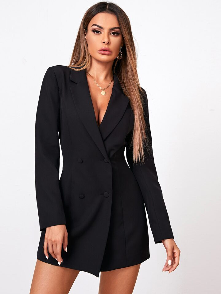 Blazer Kleid mit doppelten Knopfleisten | SHEIN