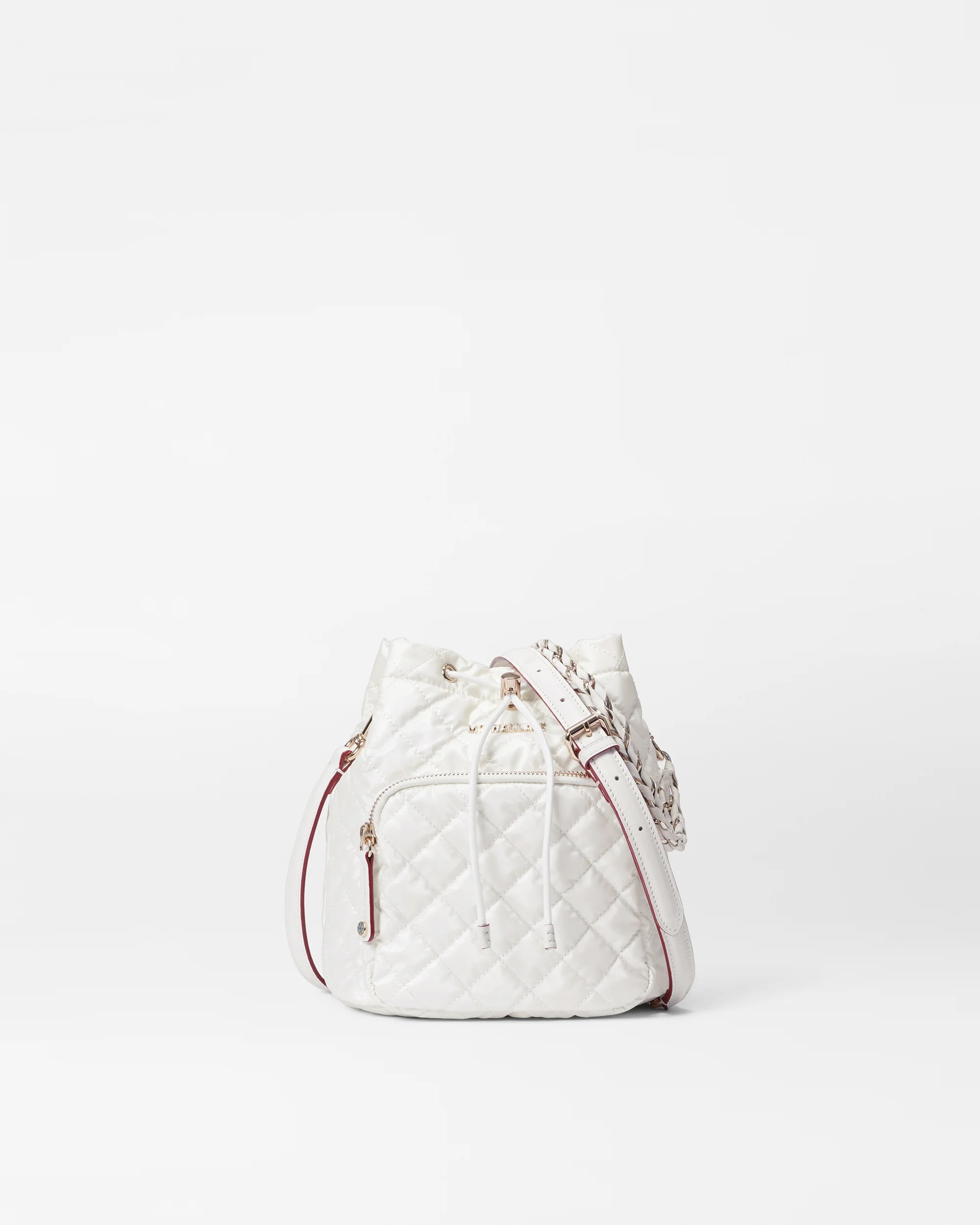 Pearl Metallic Crosby Drawstring Bucket Bag | MZ Wallace
