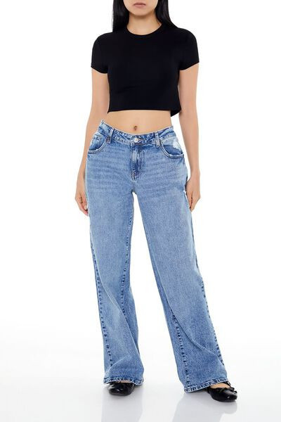 Distressed Low-Rise Baggy Jeans | Forever 21