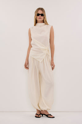 CALIA CREAM BALLOON PANT | DISSH