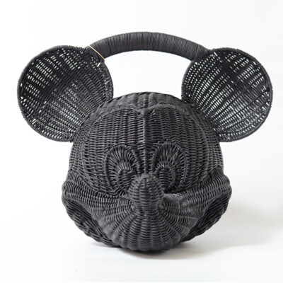 Disney collection Mickey Mouse Rattan Basket Bag Natural fashion new | eBay US