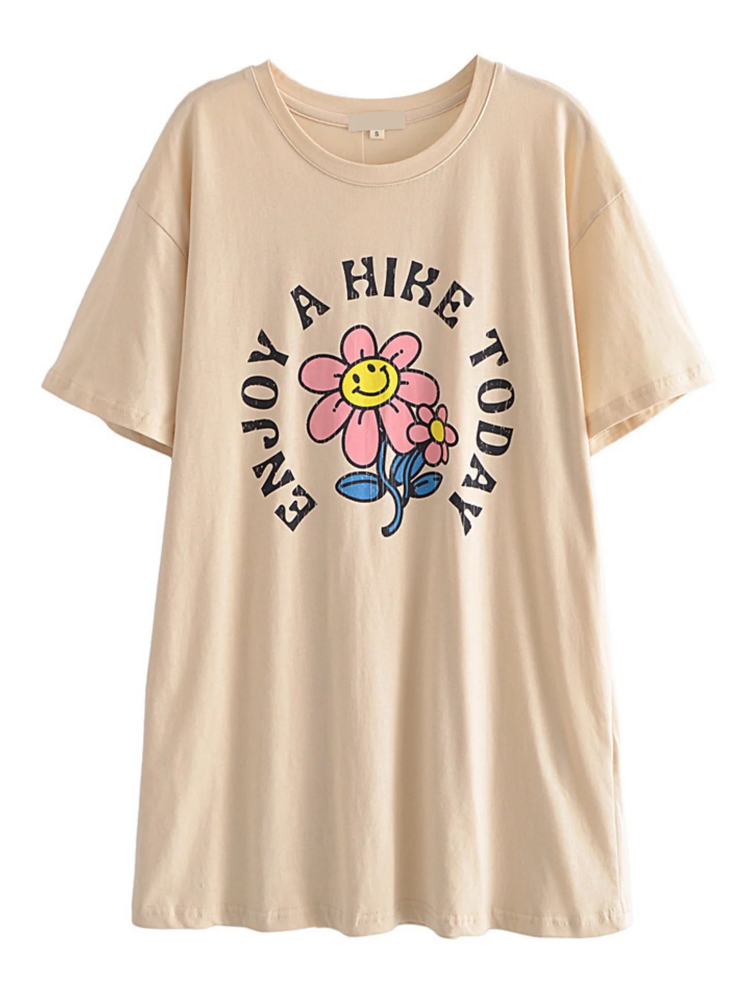 'Kat' Sunflower Printed Oversized T-shirt | Goodnight Macaroon