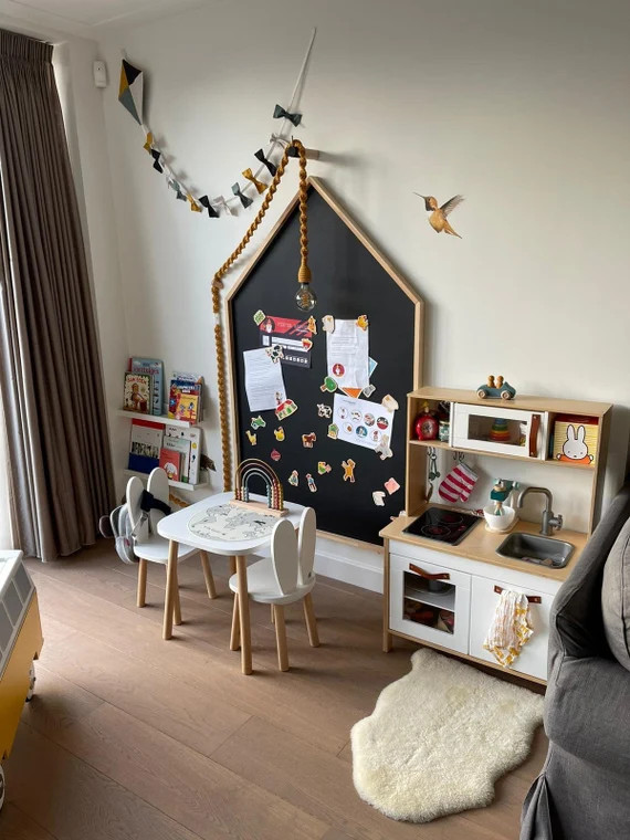 Magnetic Chalkboard House 66x116cm/26x46 with wooden | Etsy | Etsy (US)