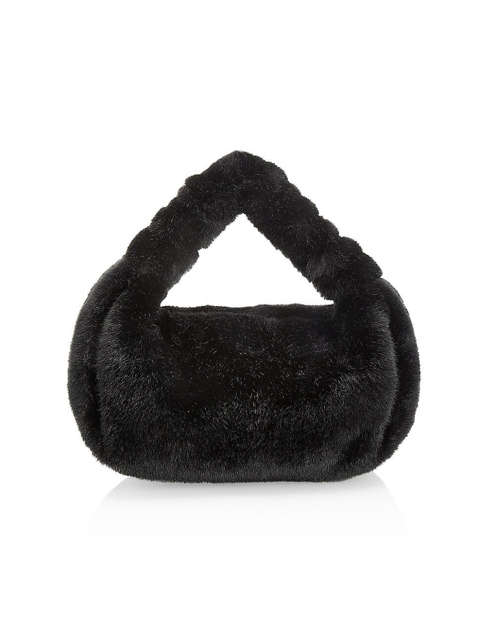 Women's Small Scrunchie Faux Fur Top Handle Bag - Black | Saks Fifth Avenue
