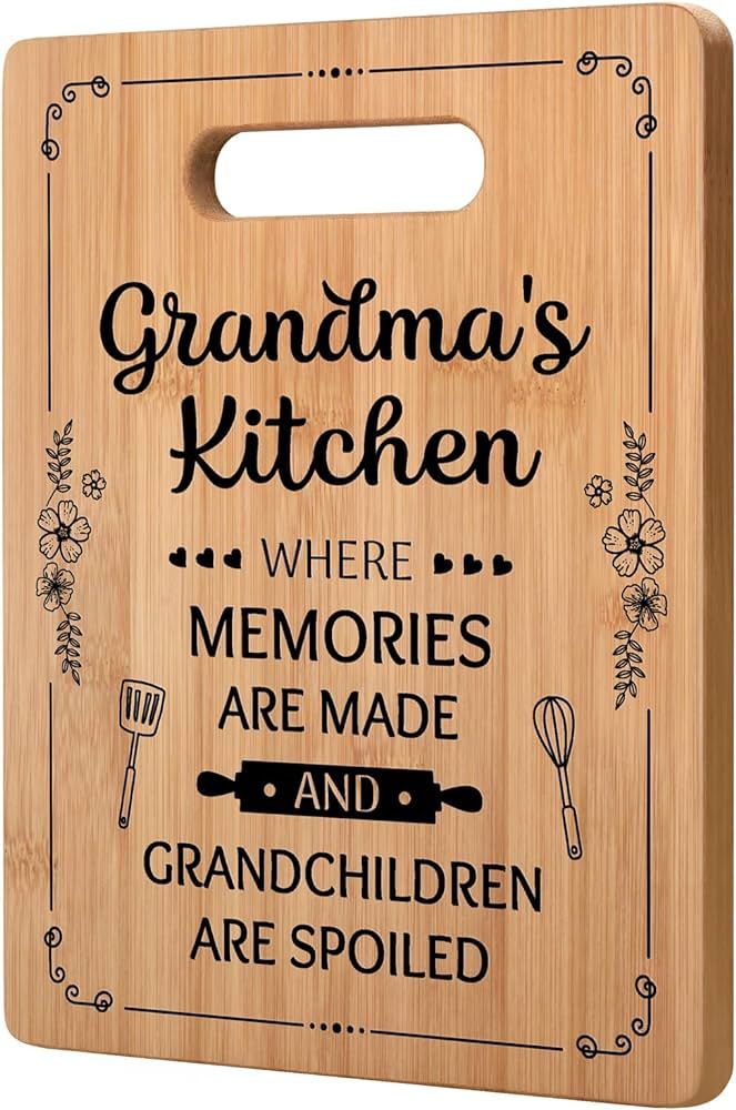 Grandma Gifts, Grandma Birthday Gifts - Unique Cutting Board - Best Grandma Christmas Gifts from ... | Amazon (US)