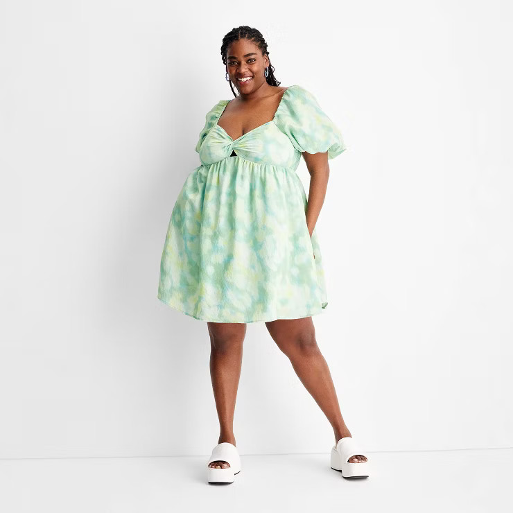Women's Puff Short Sleeve Dress - Future Collective™ with Gabriella Karefa-Johnson | Target
