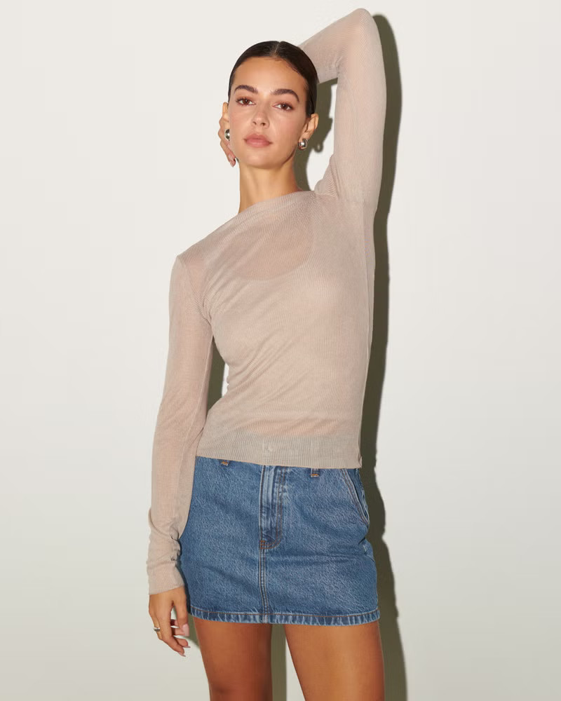 Denim Mini Skirt | Abercrombie & Fitch (US)