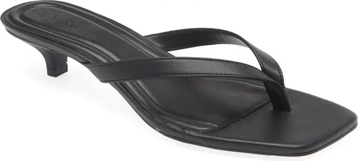 Open Edit Tori Kitten Heel Sandal in Black at Nordstrom, Size 7.5 | Nordstrom