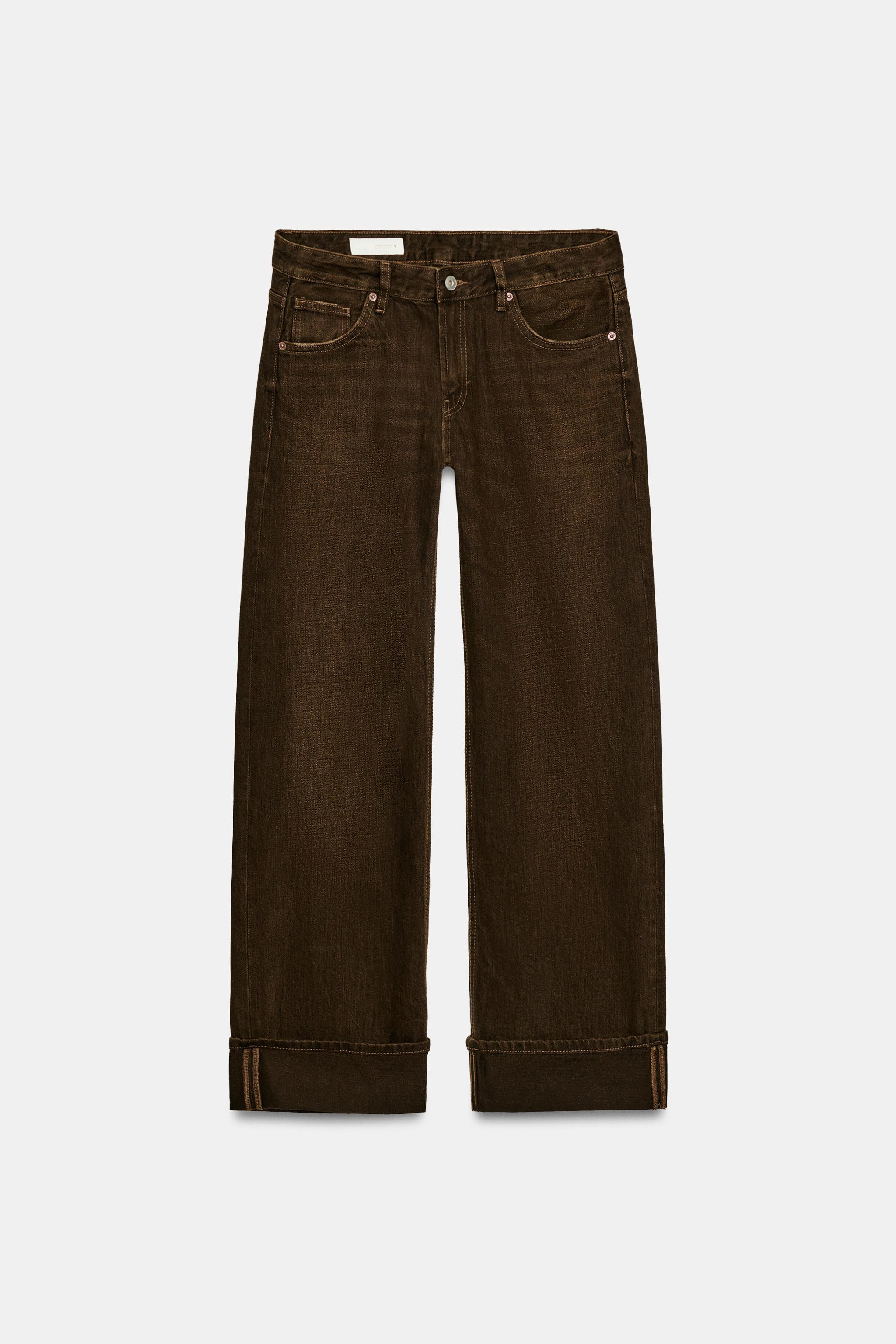 TRF FOLDED LOW-RISE JEANS | Zara US