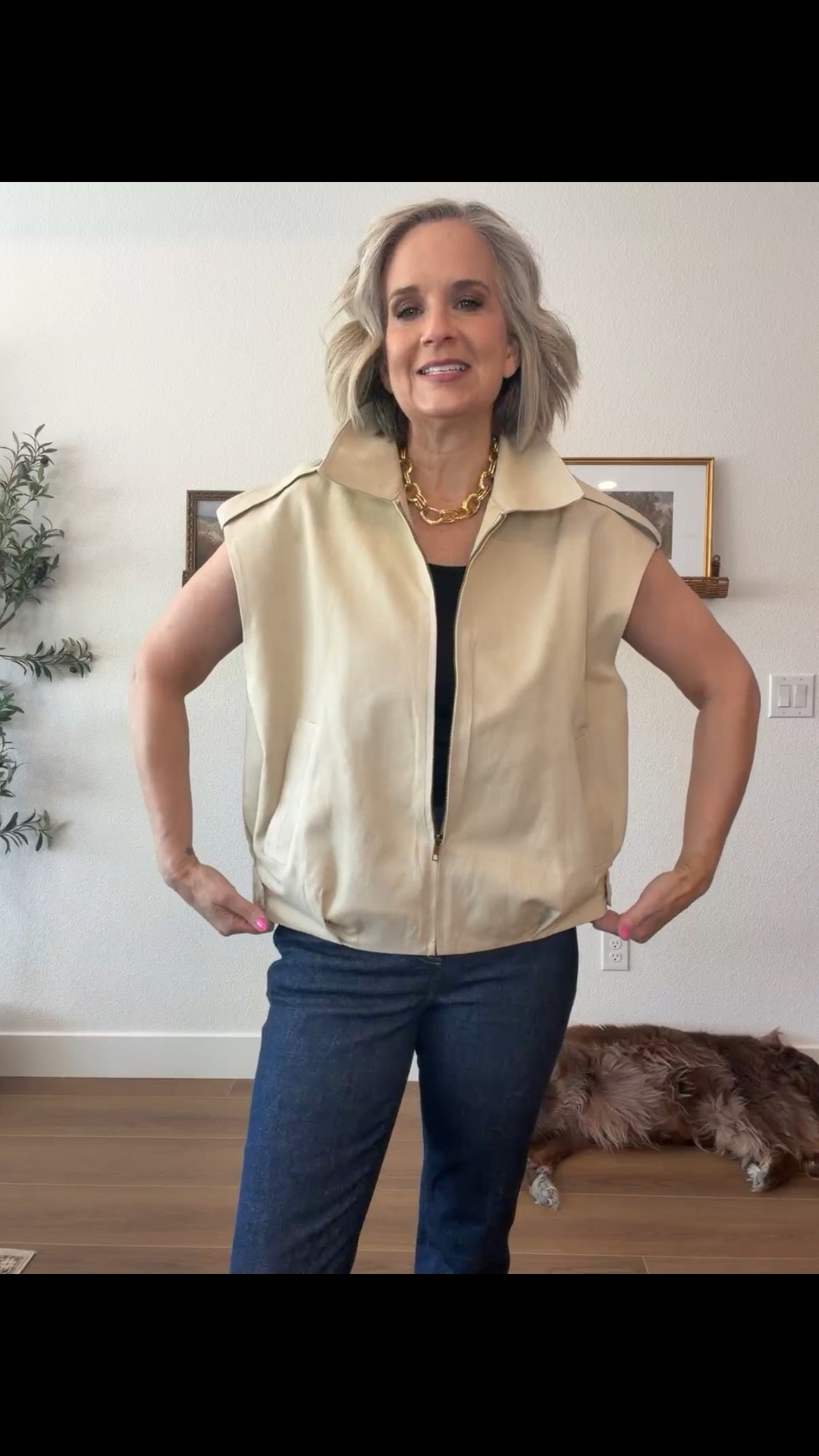 Midlife is all about the layers!
This lightweight vest from Commense is a keeper👏🏻
Wearing TTS jeans from Spanx and a Medium vest

Over 50, spring style, elevated casual, midlife style, bootcut jeans, clear heels, comfy shoes

#LTKgrwm #LTKOver40