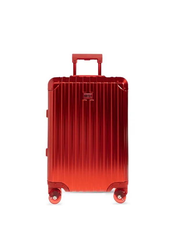 metallic grooved luggage | Farfetch Global