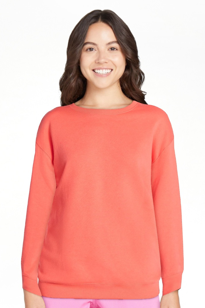 No Boundaries Oversized Fleece Sweatshirt with Long Sleeves, Women's XXS-4X | Walmart (US)