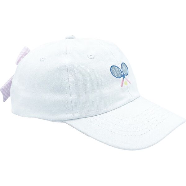 Tennis Bow Baseball Hat, Winnie White | Maisonette