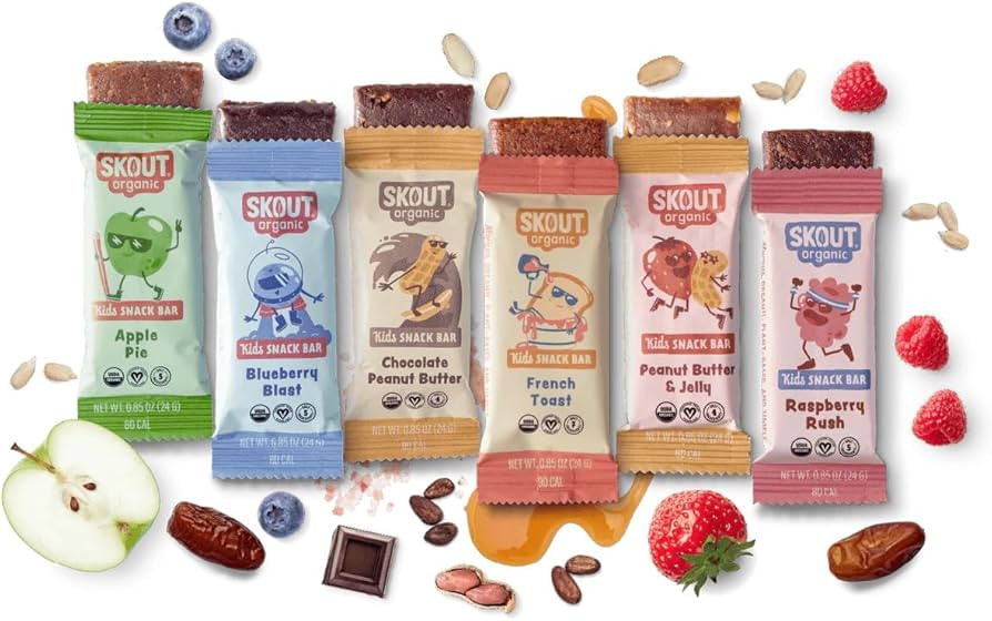 Skout Organic Kids Snack Bar Variety Pack (36 Pack) | Organic Kids Snack Bars | Plant-Based Nutri... | Amazon (US)