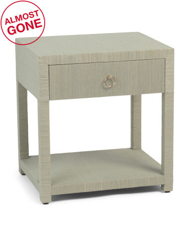 22x24 One Drawer Woven Raffia Side Table | TJ Maxx