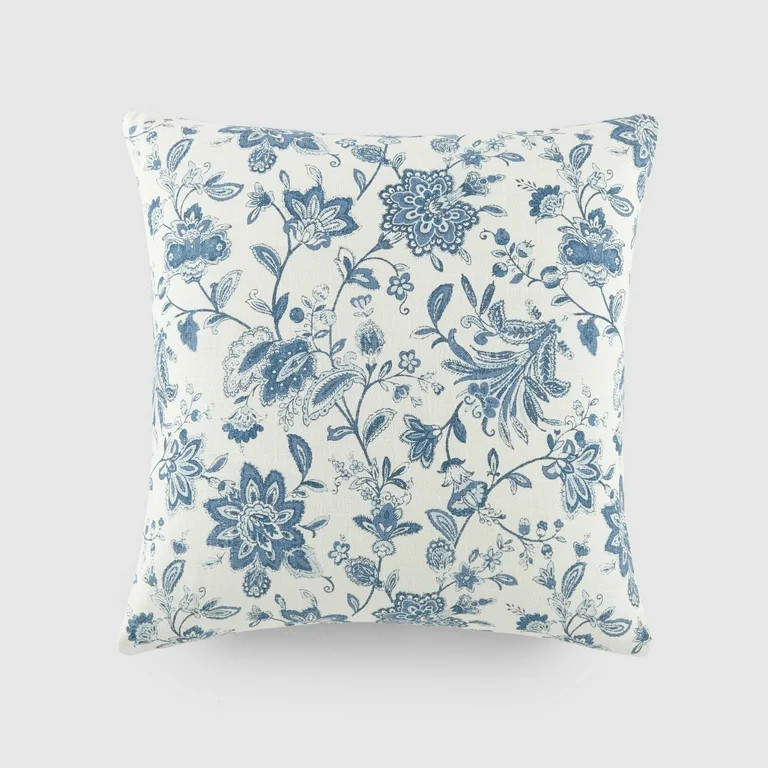 Noble Linens Elegant Cotton Decor Throw Pillow in Jacobean Pattern - Walmart.com | Walmart (US)