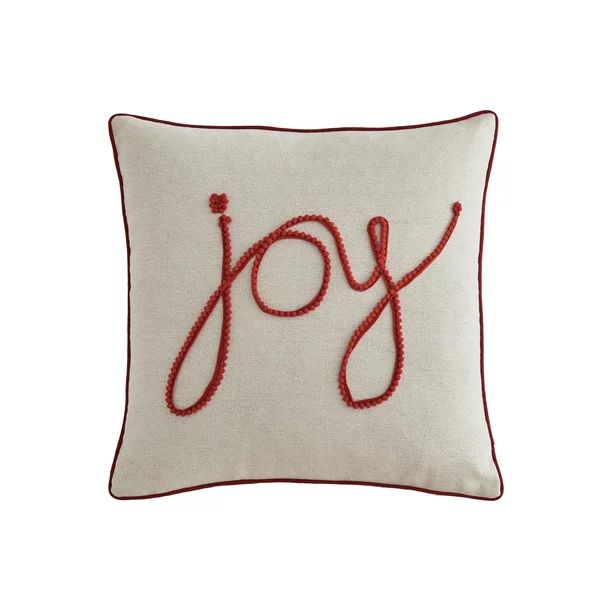 Mainstays Joy Script Decorative Throw Pillow, 18”x18” - Walmart.com | Walmart (US)