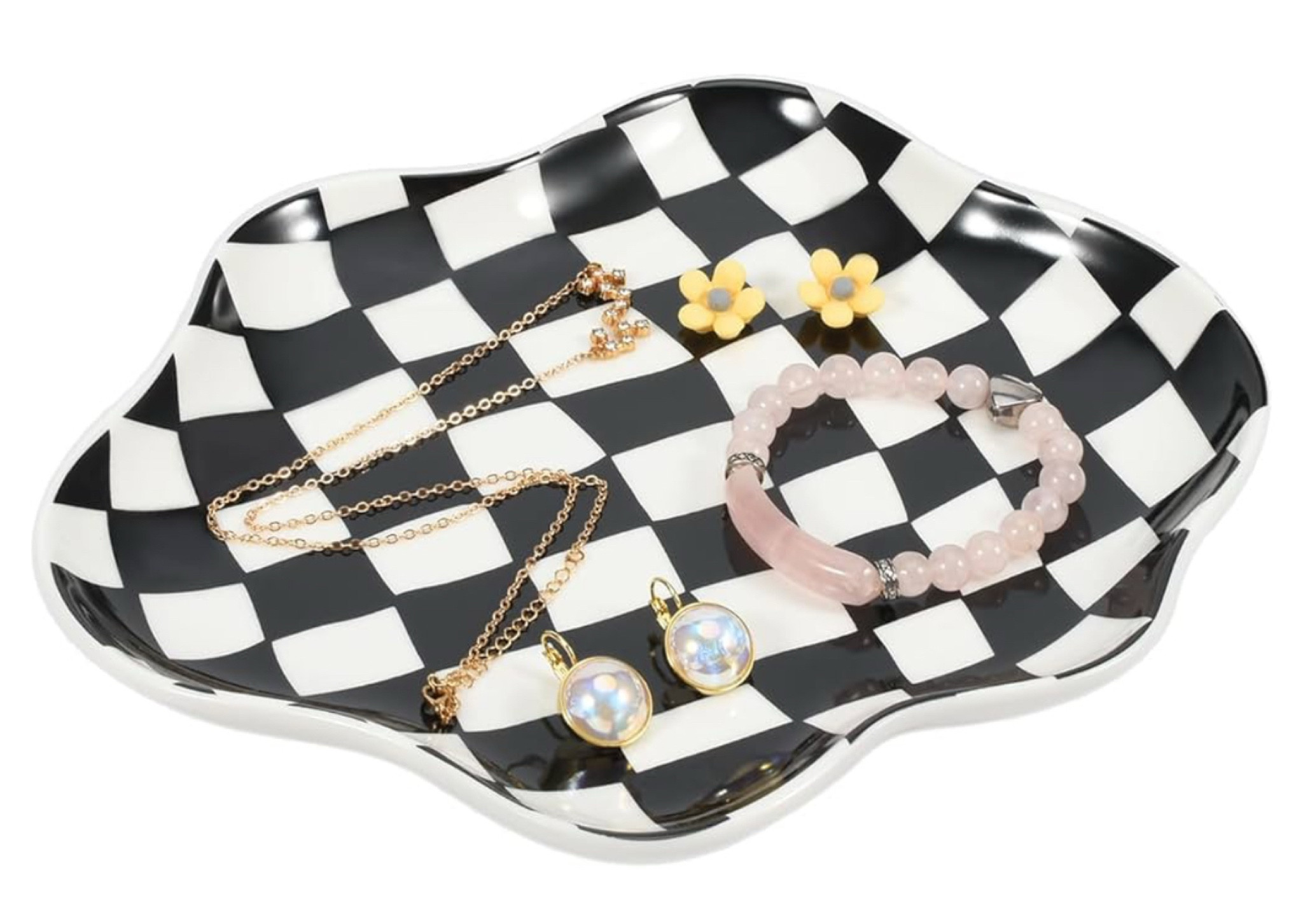 6% off 🎉

Koythin Jewelry Tray, Ceramic Jewelry Dish Trinket Tray Organizer, Checkered Pattern Aesthetic Decorative for Kitchen, Bathroom (Black and White Checkerboard)

#LTKHome #LTKSaleAlert
