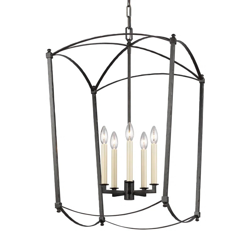 Olive 5 - Light Dimmable Lantern Geometric Chandelier | Wayfair North America