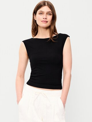 Cap-Sleeve Tie-Back Top | Old Navy (US)