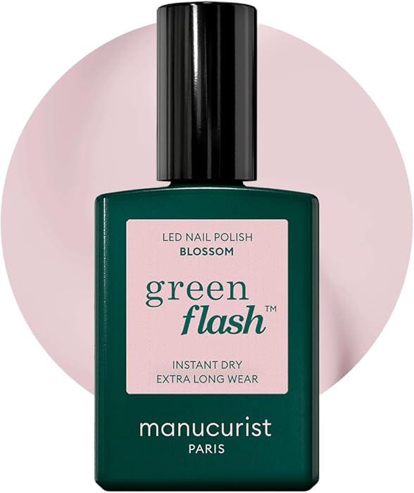 Manucurist Green Flash LED Light Pink Blossom Gel Nail Polish - Vegan, 12-Free, Plant-Based - Str... | Amazon (US)