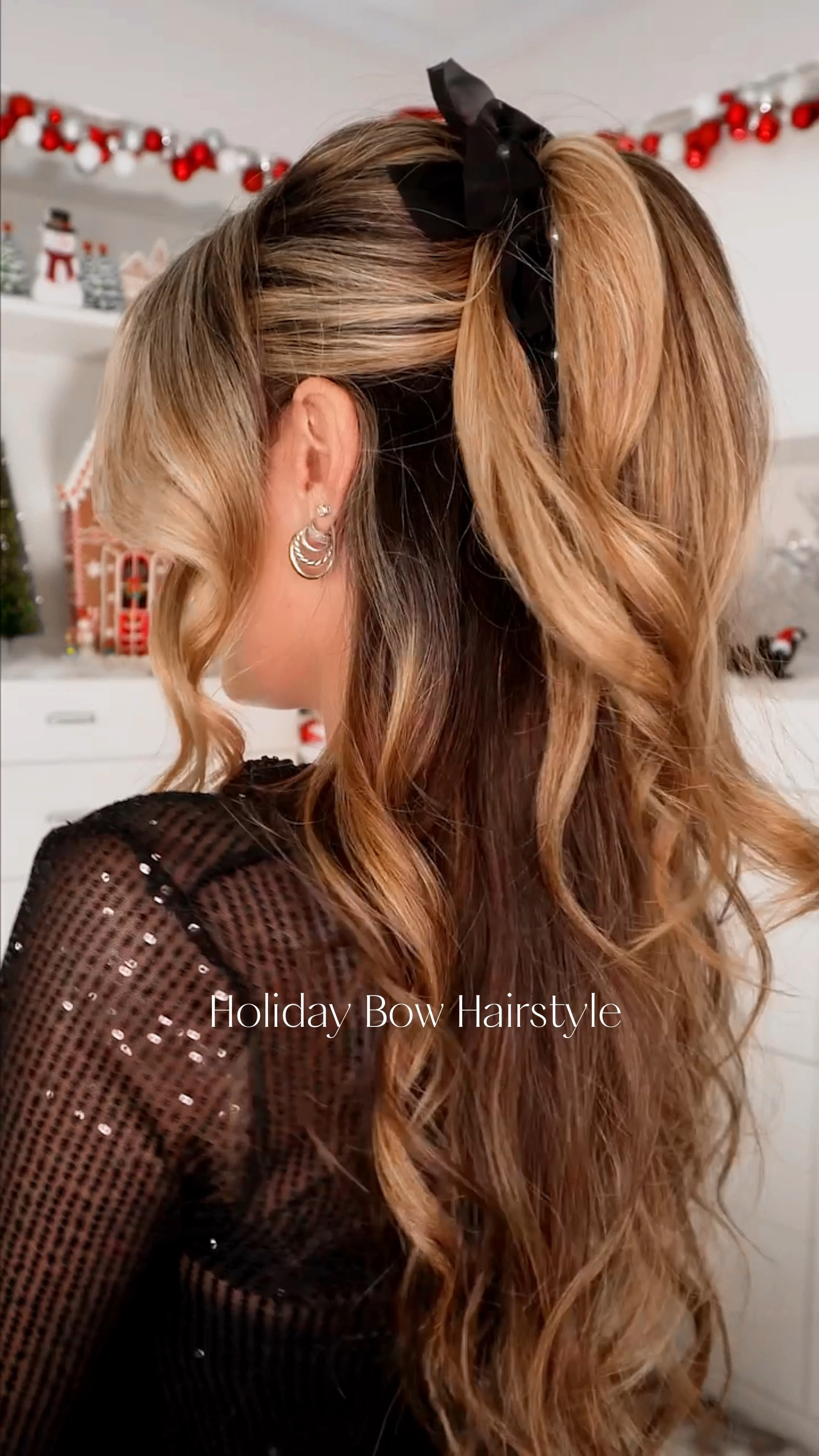 Holiday Bow Claw Clip🖤 

#LTKbeauty #LTKHoliday #LTKVideo