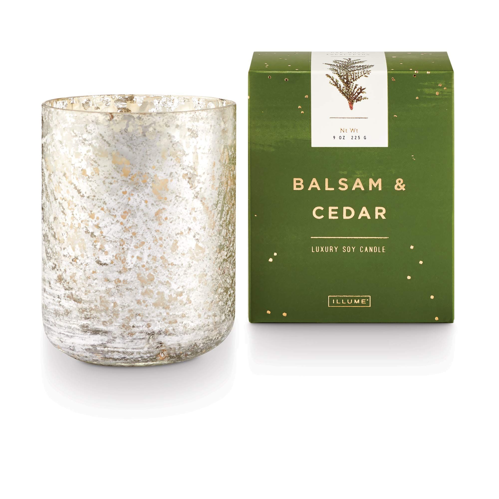 Amazon.com: Illume Noble Holiday Collection Balsam & Cedar Small Luxe Box Sanded Mercury Glass, 9... | Amazon (US)