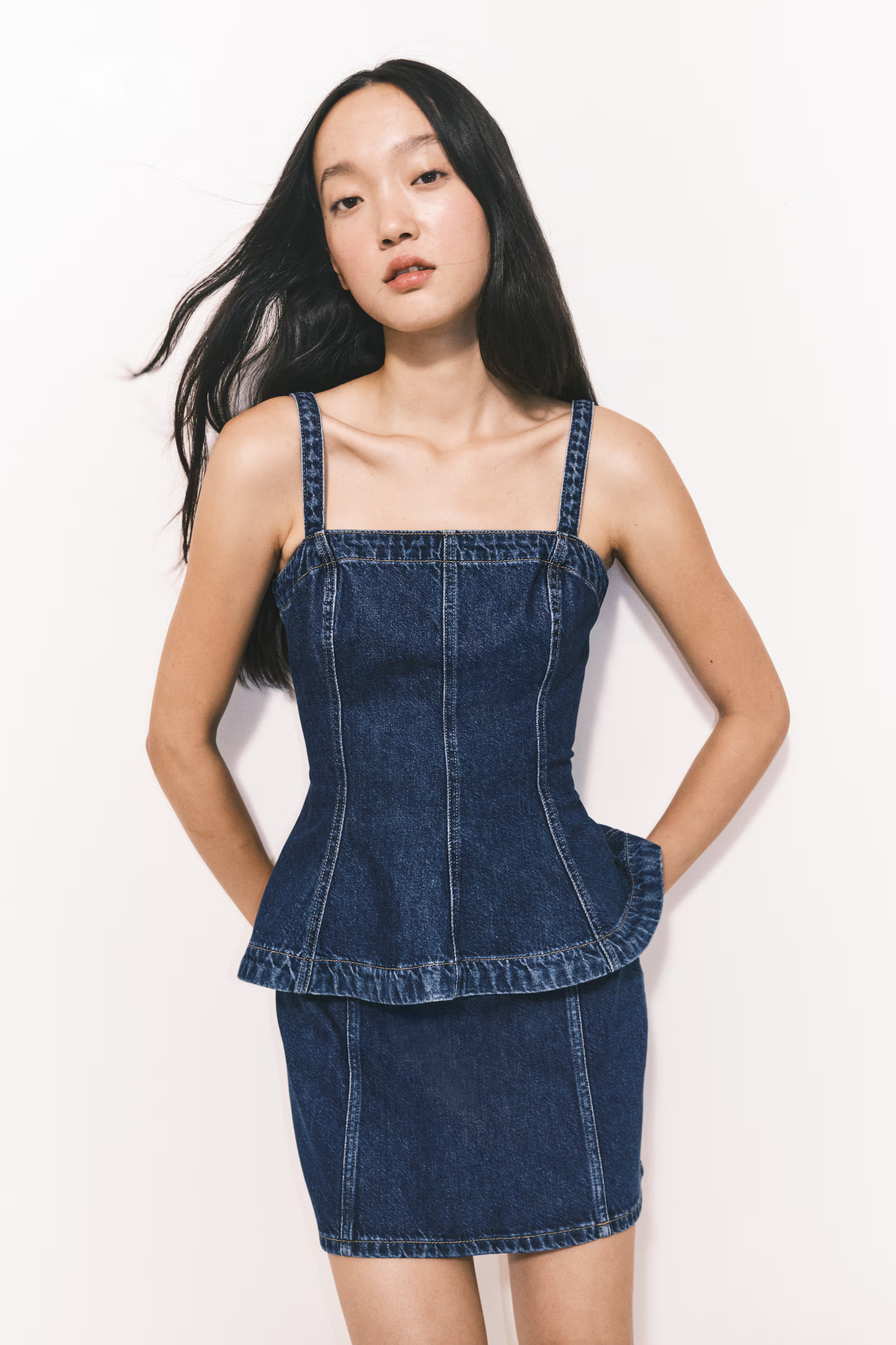 Denim Peplum Top | H&M (US + CA)