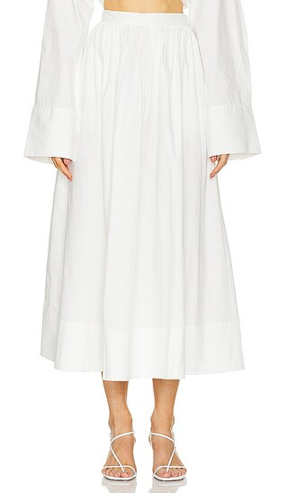 Renza Skirt in Optic White | Revolve Clothing (Global)