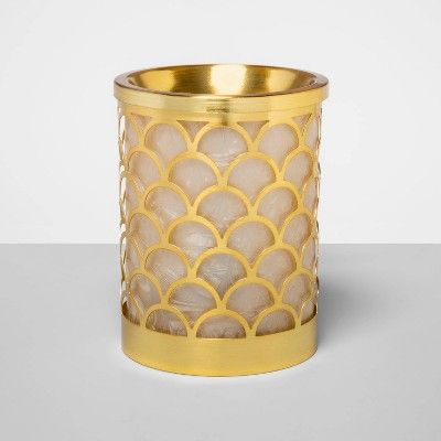 6" x 4.5" Scallop Capiz and Glass Electric Scent Warmer Gold - Opalhouse™ | Target