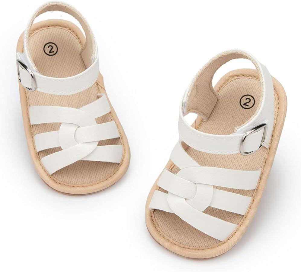 ohsofy Baby Girls Boys Sandals Infant Summer Beach Shoe Outdoor Casual Flower Slipper Rubber Sole... | Amazon (US)