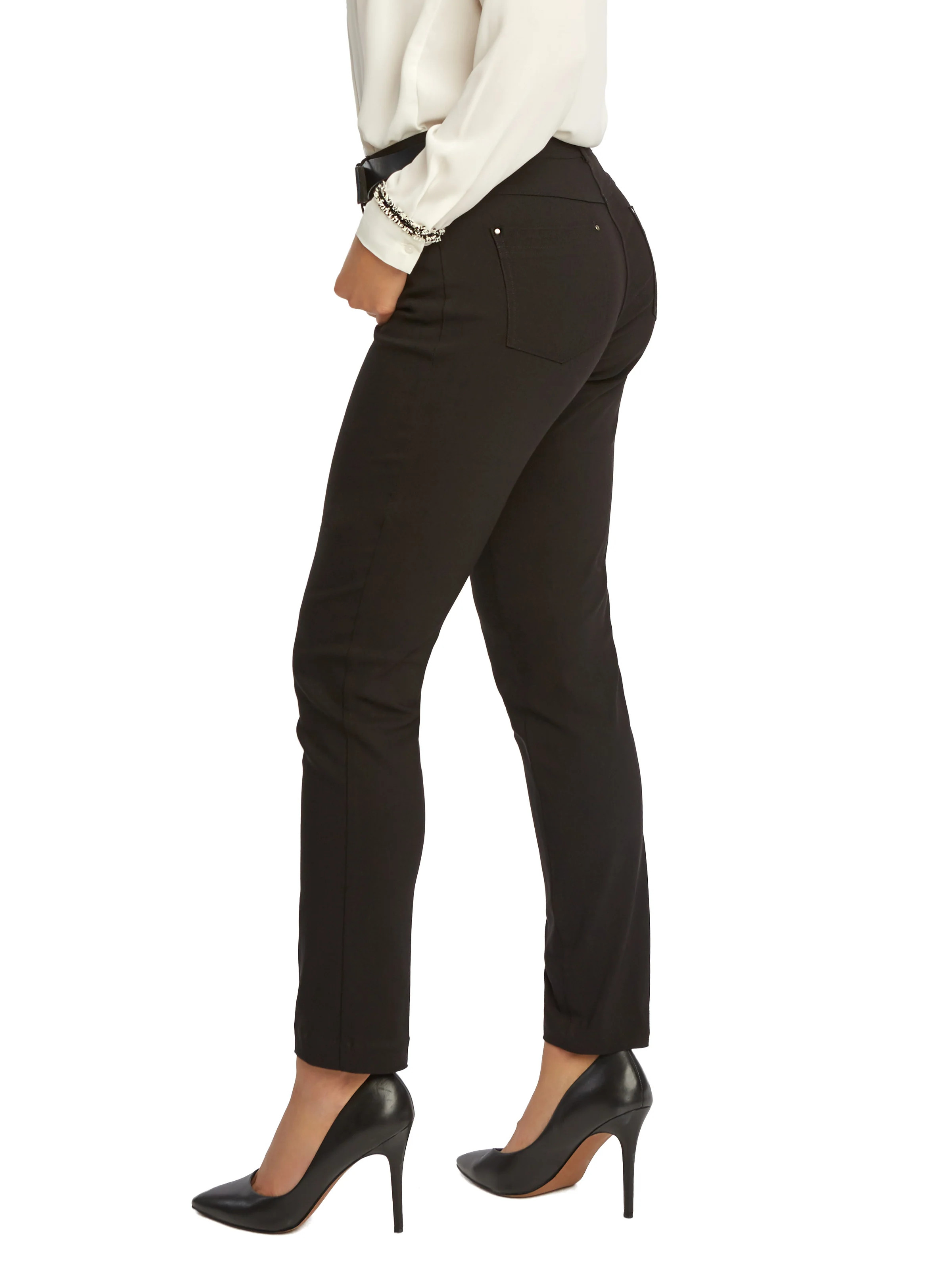 Millennium Stretch Five Pocket Straight Leg Little Black Pants | 89th + Madison