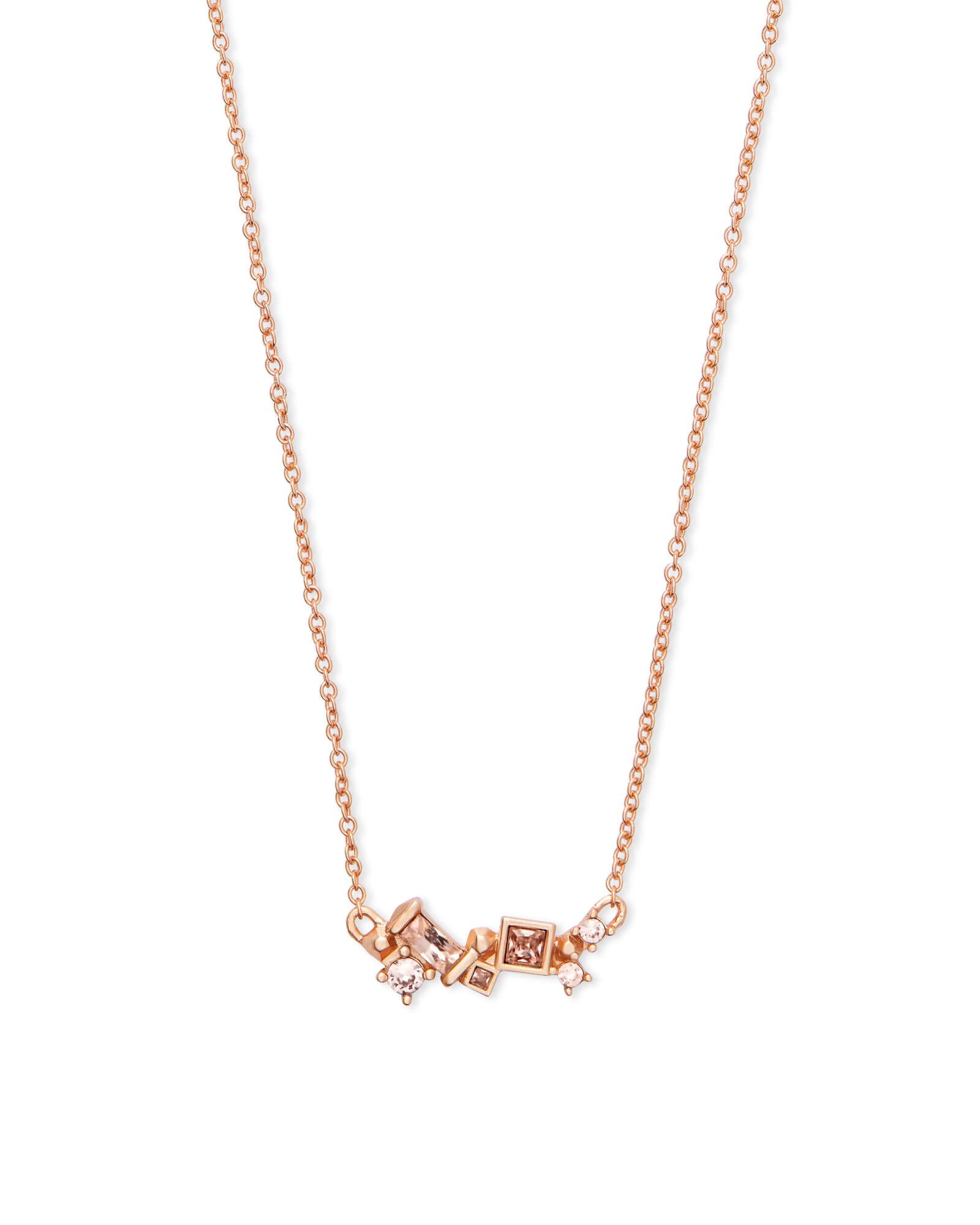 Gunner Rose Gold Pendant Necklace in Blush Mix | Kendra Scott