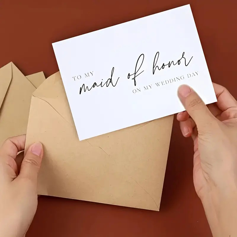 Greeting Card ' Maid  ' Simple Wedding Ward Simple - Temu | Temu Affiliate Program