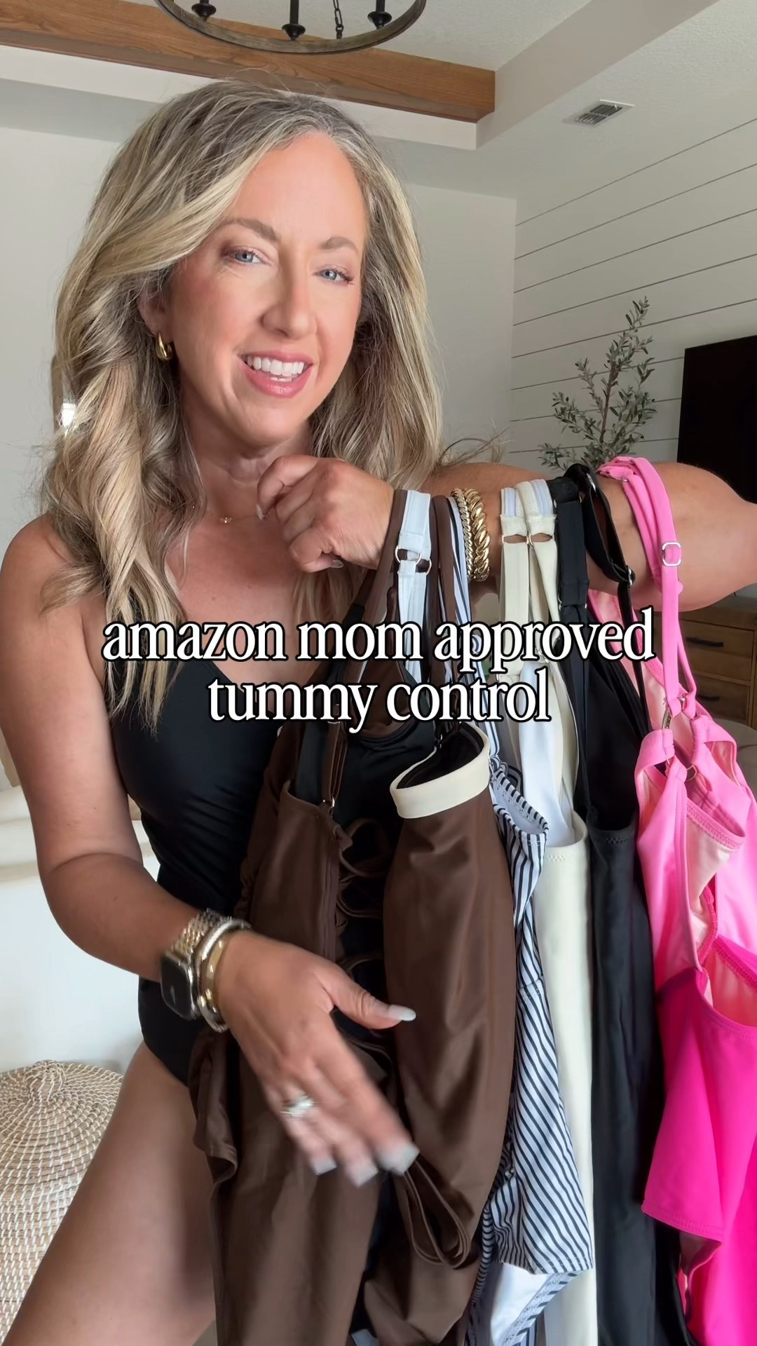 Amazon fashion amazon finds tummy control swimsuits wearing a medium. Mom approved swimsuits spring break one piece swimsuits 

#LTKOver40 #LTKPetite