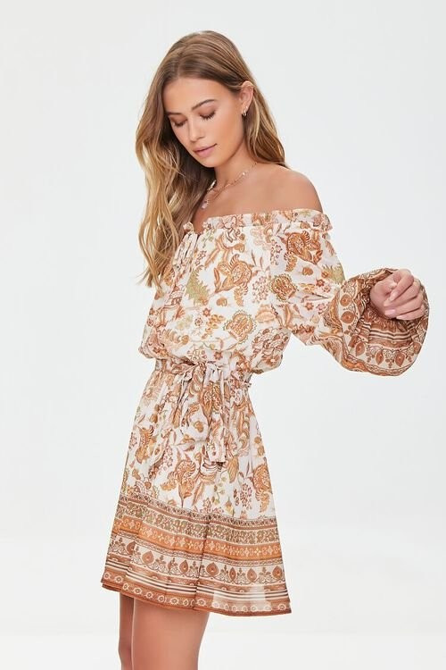 Floral Off-the-Shoulder Mini Dress | Forever 21 (US)