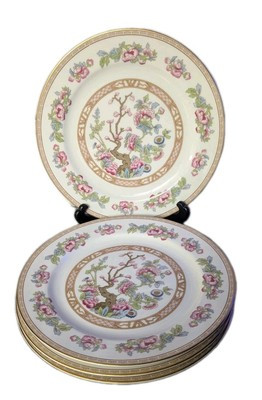 4 NORITAKE Carleton 5034 Japan 10" dinner plate - Nice Asian pattern **EXCELLENT | eBay US