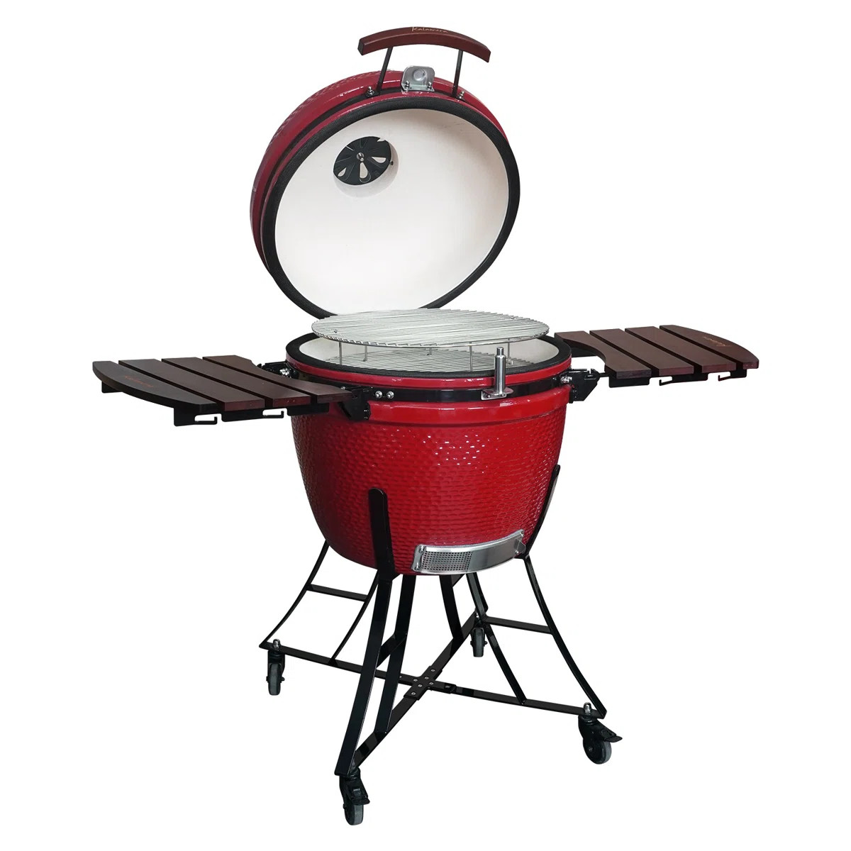 Kalamera 24” Ultimate Outdoor Ceramic Grill Kamado with Cart and Side-wings | Wayfair North America
