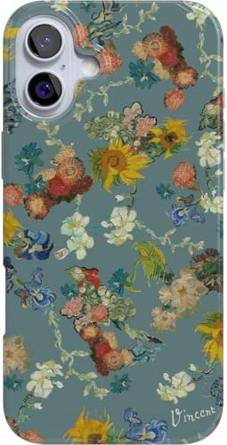 Casely iPhone 16 Case | Vincent's Flowers | Van Gogh Museum | Classic Ultra Slim Case Design | Compatible with MagSafe | Amazon (US)