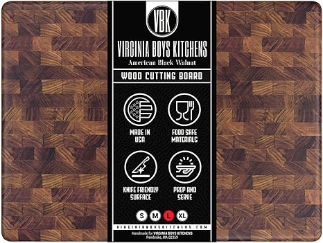 Virginia Boys Kitchens - Made in USA - Walnut Wood Cutting Boards (18"x14" End Grain)       Add t... | Amazon (US)