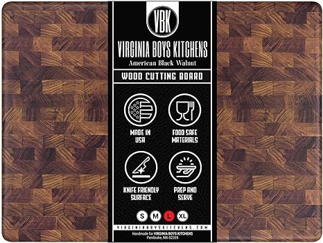 Virginia Boys Kitchens - Made in USA - Walnut Wood Cutting Boards (18"x14" End Grain)       Add t... | Amazon (US)