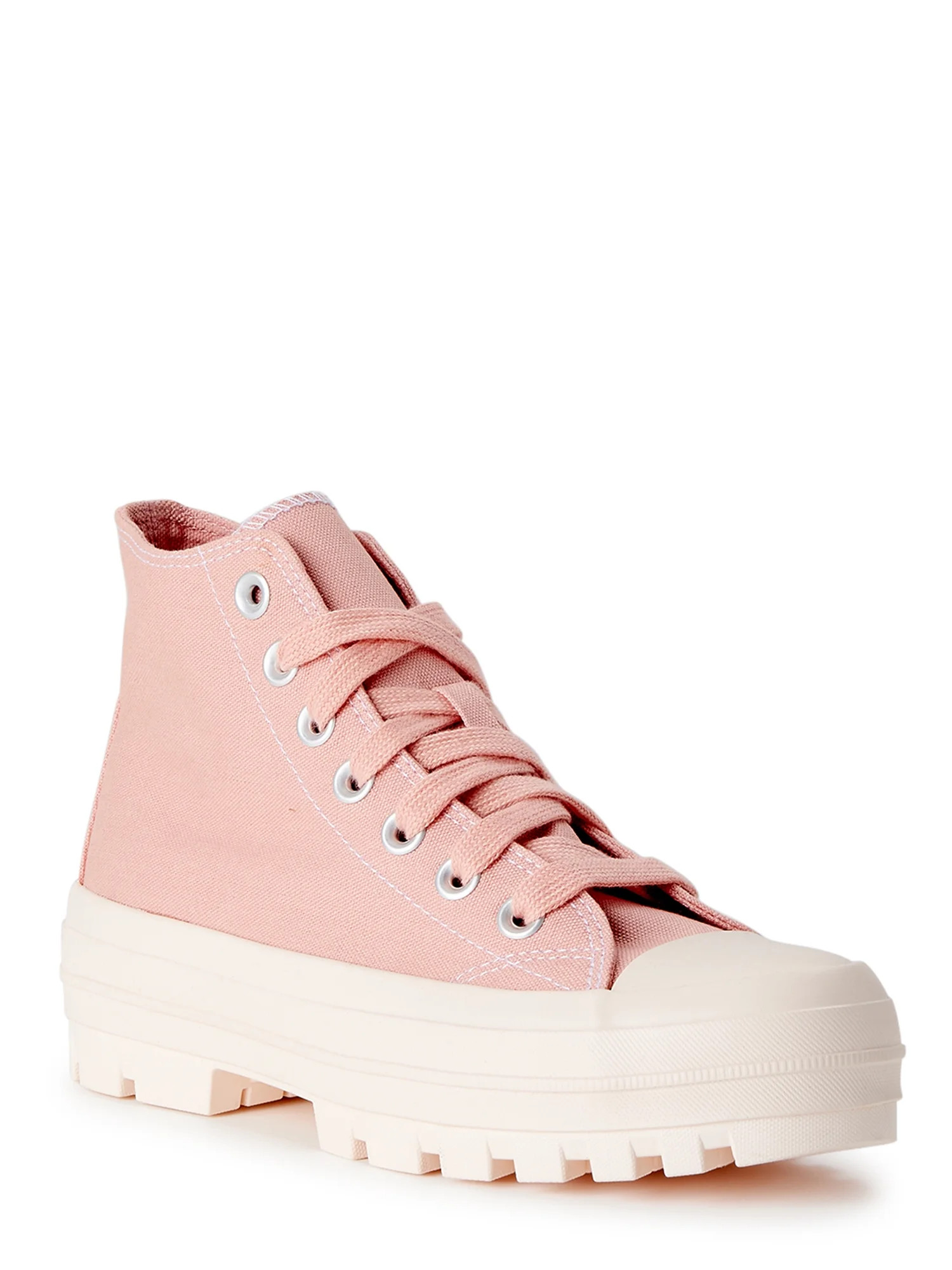 No Boundaries Women's High Top Canvas Lug Sneakers | Walmart (US)