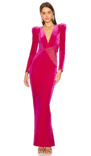 Portrait Gown in Rouge | Revolve Clothing (Global)