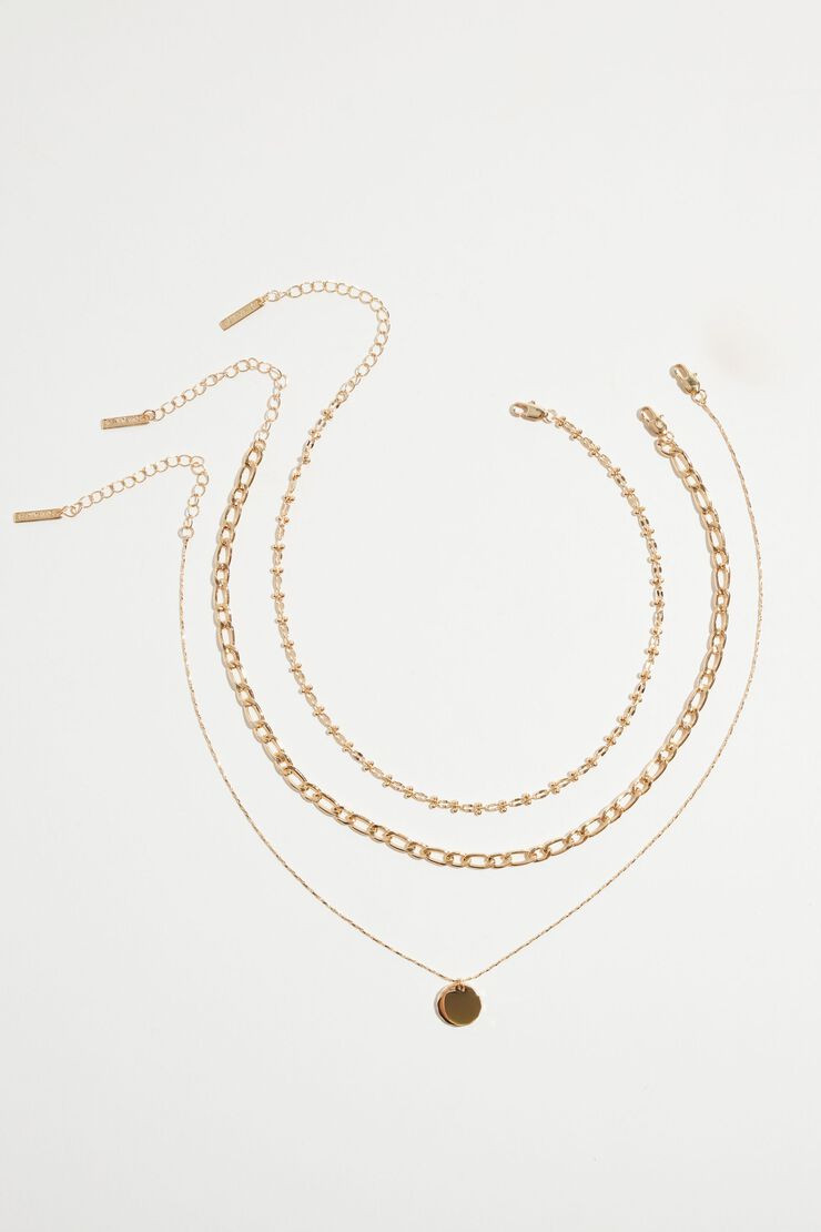 Layered Diamond Cut Pendant Necklace | Dynamite Clothing