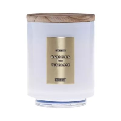 DW Home Gardenia and Tuberose Wood-Accent 10 oz. Jar Candle in White | Bed Bath & Beyond | Bed Bath & Beyond