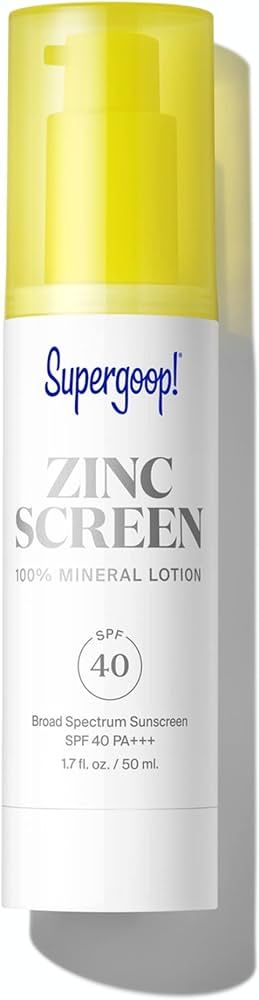 Supergoop! Zincscreen - 1.7 fl oz - SPF 40 PA+++ 100% Mineral Face Lotion & Broad Spectrum Sunscr... | Amazon (US)
